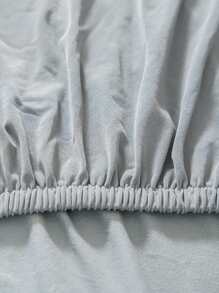 1入組素色彈力沙發套和1入組無填充物靠墊套，客廳用極簡主義滌綸沙發套和抱枕套 - 淺灰色 - 查看 4