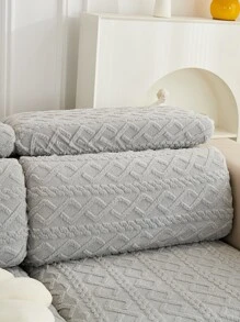 Jacquard Mờ Sofa Slipcover - Màu Xám nhạt - Xem 3