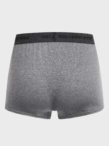 SHEIN Extended Sizes Men 3pcs Letter Tape Boxer Brief - Multicolor - View 9