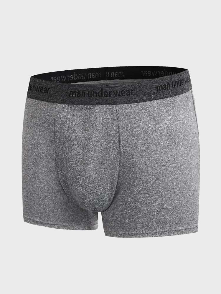 SHEIN Extended Sizes Men 3pcs Letter Tape Boxer Brief - Multicolor - View 10