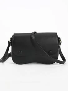 Túi Crossbody Nữ màu trơn Có thể điều chỉnh được Đúng mốt - màu đen - Xem 1