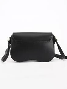 Túi Crossbody Nữ màu trơn Có thể điều chỉnh được Đúng mốt - màu đen - Xem 2