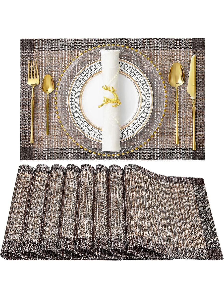 1pc Striped Pattern Placemat - Multicolor - View 1