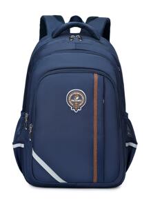 男孩字母貼飾功能背包 - 藏蓝色 - 查看 1