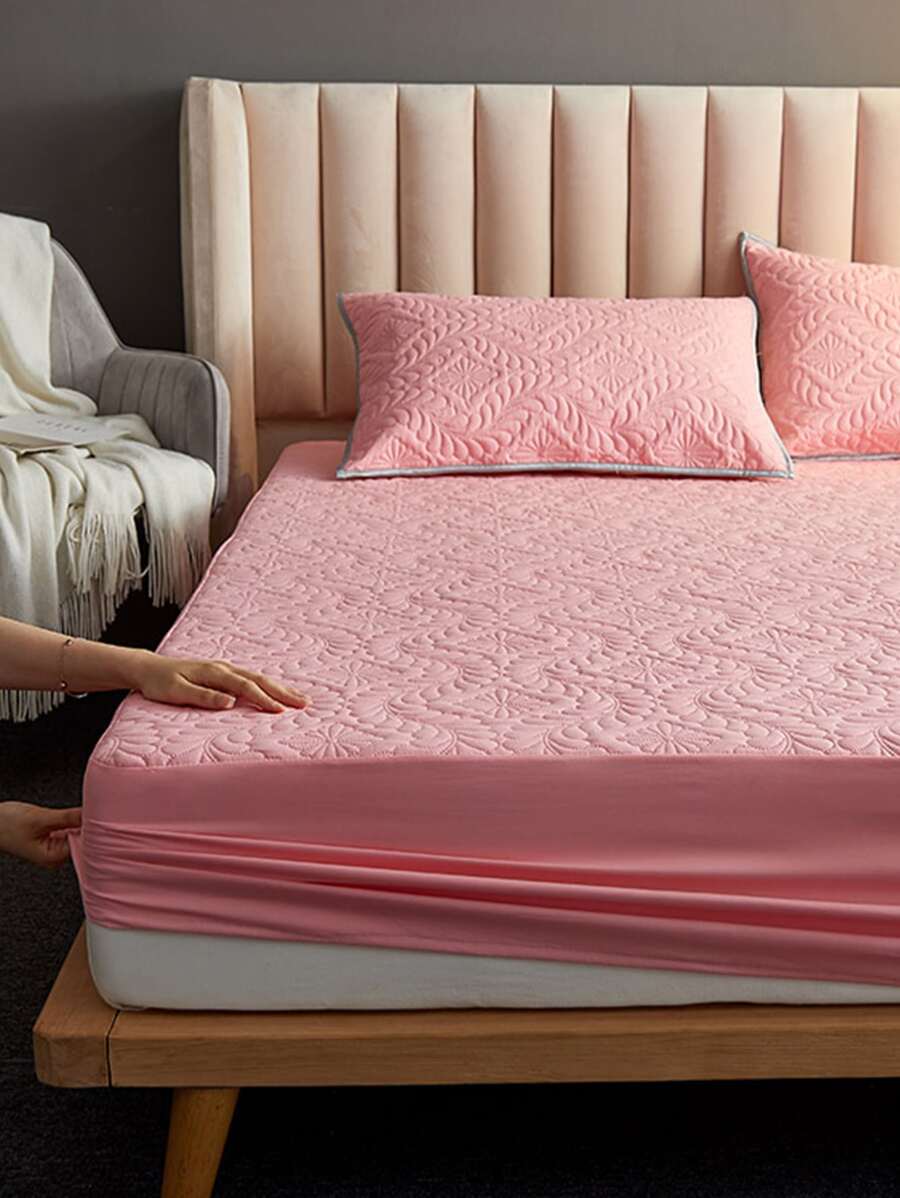 素色床墊套 - 藕粉色 - 查看 1