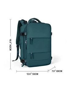 女士旅行背包 14/15 英寸笔记本电脑背包，带鞋隔层、USB 端口、干湿分离，新旧版本随机发货 - 水鴨藍 - 查看 3