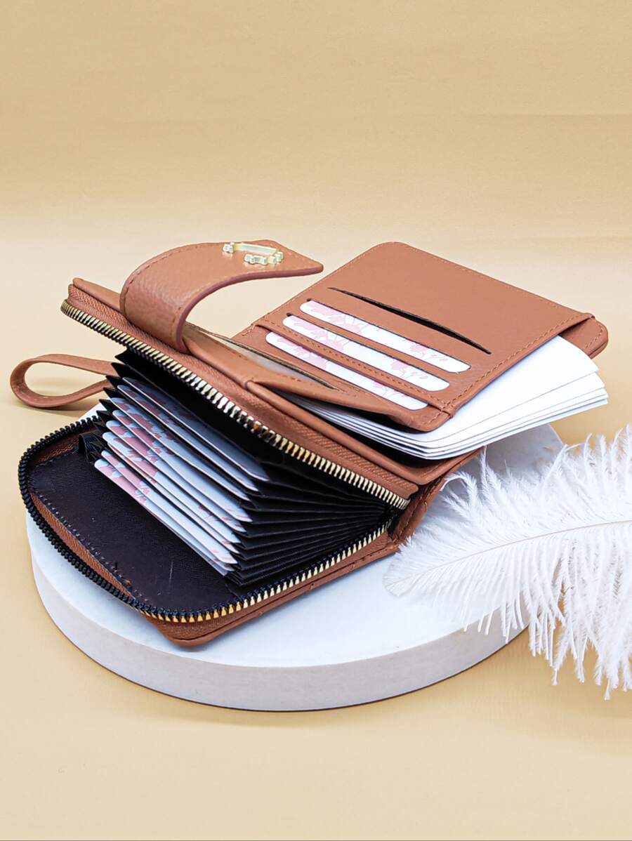 MINGYOU Minimalist Small Wallet - Brown - View 1