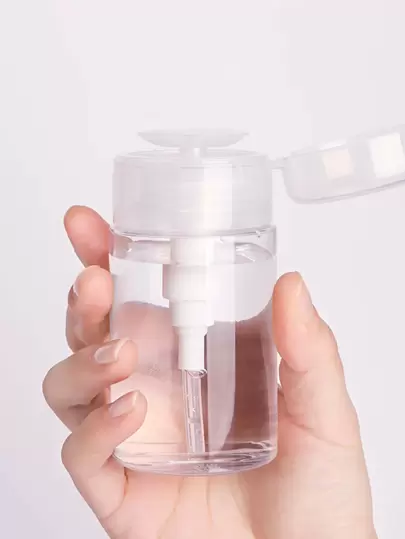 1pc 150ML Empty Makeup Remover Subpackage Bottle , Travel Essentials, Push Down Empty Pump Dispenser Bottle, Professional Push Down Liquid Pumping Empty Bottle Dispenser For Nail Polish And Makeup Remover, Living Room Home Bedroom Bathroom House Decor, Travel Stuff, Wedding, Party, Birthday, Gifts For Men Mom Dad Friends, New Years, Accessories, Funny Gift