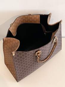 Dedoo Autumn/Winter Fashion Printed, All-Season Versatile Travel & Shopping Tote Bag, Extra Large Capacity Vintage Geometric Pattern Handbag, Classic Crossbody Bag, Women's Large Capacity Work Bag, Retro Style Women's Backpack, Back To School, Large Capacity, Business Casual, Portable & Lightweight, Suitable For Teenagers, Women, College Students, Young Professionals, Perfect For Back To School, Middle School, High School, Work, Business, Commuting, University, Office And More - Multicolor - View 3