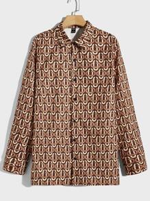 Manfinity RelaxMax Men Allover Print Shirt - Multicolor - View 2