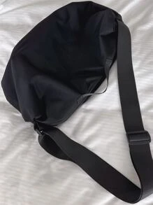 Minimalist Hobo Bag - Black - View 2
