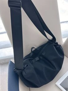 Minimalist Hobo Bag - Black - View 3