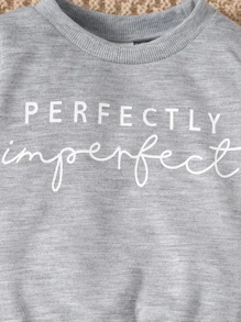 Baby Boy Letter Graphic Sweatshirt - Grey - View 5