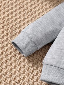 Baby Boy Letter Graphic Sweatshirt - Grey - View 6