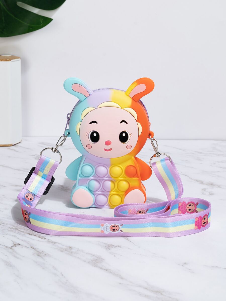 Girls Cartoon Design Bubble Crossbody Bag - Multicolor - View 1