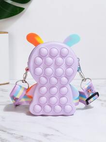 Girls Cartoon Design Bubble Crossbody Bag - Multicolor - View 2
