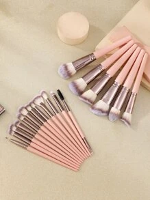 18pcs Makeup Brush Sets Premium Synthetic Hair Eyeshadow Blending Brush Sets Cosmetics Tools For Face And Eyes,Brush Set,Makeup Brush Kit,Make Up Brush Set,Make Up Set Complete,Makeup Brush Set,Complete Makeup Kit,Brush Kit,Brushes Makeup Set,Makeup Gift Set,Set - Baby Pink - View 2
