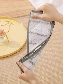 1pc Floral Pattern Clothes Storage Box, Multifunction Pants Storage Box For Home - Grey - View 6