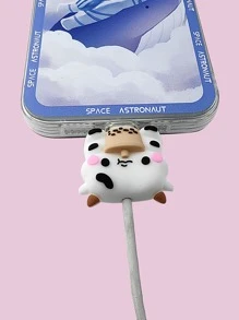 1pc Cartoon Cow Design Data Cable Protector - Multicolor - View 2