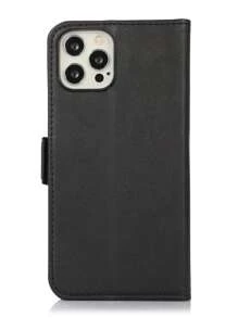 Thiết kế dạng ví trơn Bao đựng điện thoại dạng lật - màu đen - Xem 2