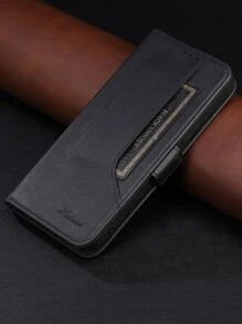 Thiết kế dạng ví trơn Bao đựng điện thoại dạng lật - màu đen - Xem 6
