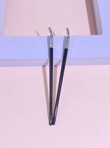 Pincel De Cotovelo Para Contorno Dos Olhos, 2 Peças Pincel De Maquiagem