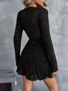 SHEIN LUNE كارديجان منسوج مارليد أزرار أمامية