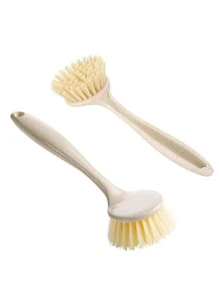 1pc Long Handle Pot Cleaning Brush - Beige - View 3
