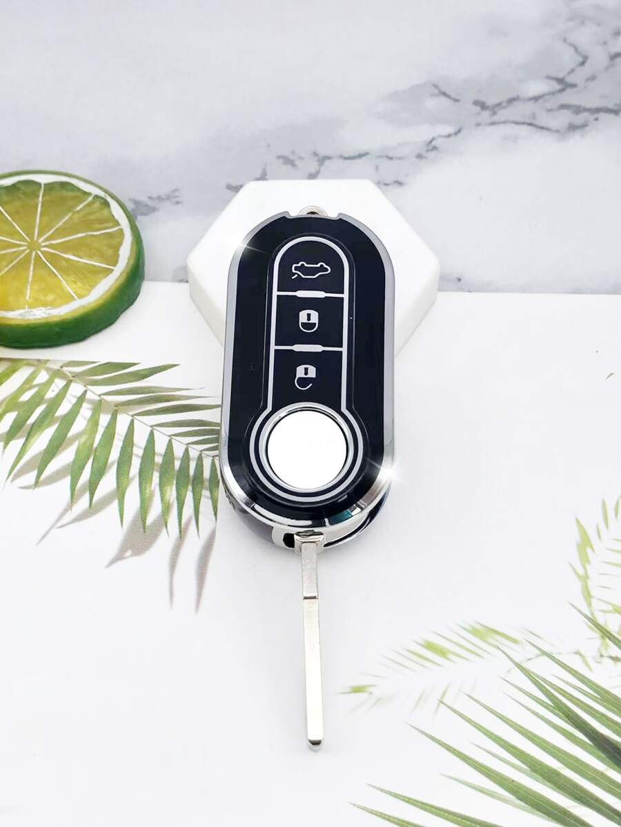 1 cái Vỏ chìa khóa ô tô phổ thông, Vỏ chìa khóa Fob - màu đen - Xem 1