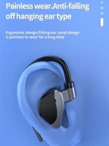 单耳挂式耳机，带麦克风，兼容iOS和安卓手机，适合驾驶/商务/办公使用 - 銀色 - 查看 4
