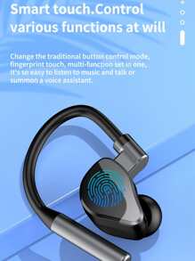 单耳挂式耳机，带麦克风，兼容iOS和安卓手机，适合驾驶/商务/办公使用 - 銀色 - 查看 6