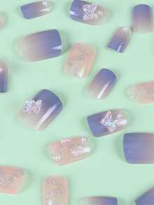 ROMWE Công cụ móng tay - Màu xanh bụi bặm - Xem 4