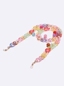 1 件透明彩色亚克力眼镜链，女士休闲度假