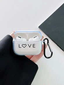 1入組字母圖案透明保護殼適用於AirPods - 彩色 - 查看 2