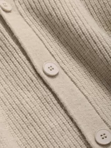 DAZY Men Drop Shoulder Cardigan Jacket Fall,Winter - Apricot - View 9