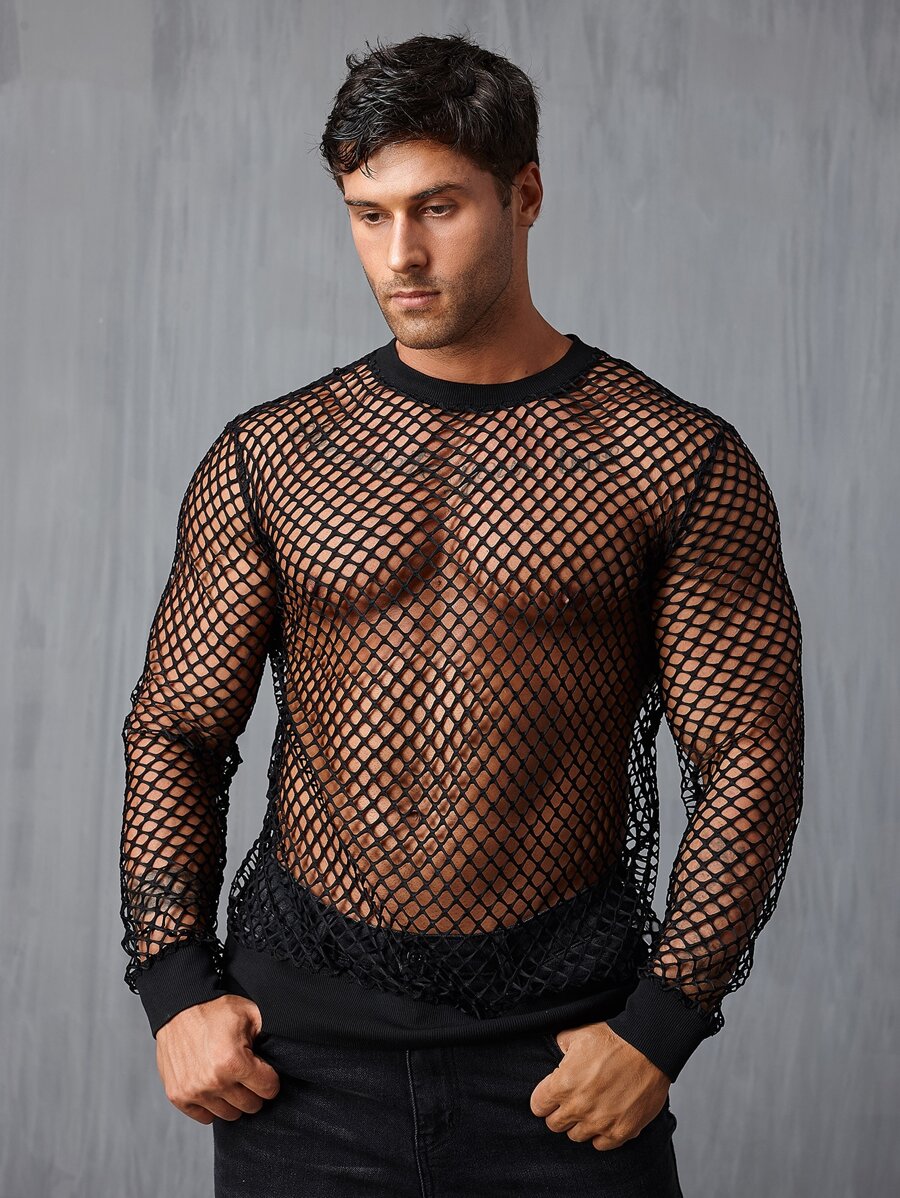 Men Sheer Mesh Tee | SHEIN USA