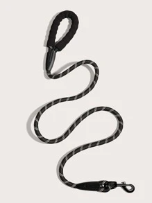 Reflective Dog Leash, Strong Nylon Braided Rope Dogs Leashes Heavy Duty - Black - View 2