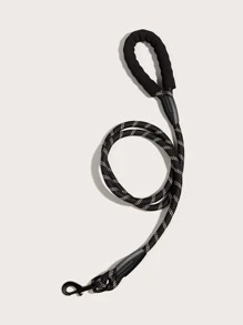 Reflective Dog Leash, Strong Nylon Braided Rope Dogs Leashes Heavy Duty - Black - View 6