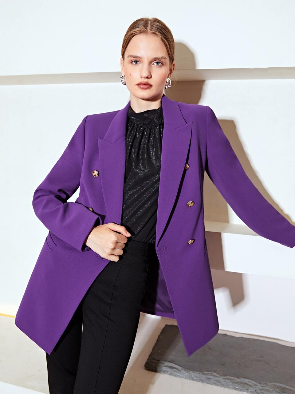 MOTF DOUBLE BREASTED LONGLINE BLAZER
