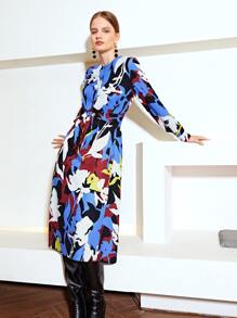 MOTF PREMIUM ALLOVER PRINT TWO-WAY WEAR DRESS - Multicolor - View 4