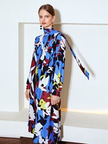 MOTF PREMIUM ALLOVER PRINT TWO-WAY WEAR DRESS - Multicolor - View 8