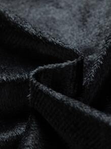 男士條紋印花抽繩連帽保暖夾克 - 米色 - 查看 4