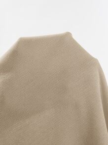 Travachic Tie Front Split Thigh Dress - Khaki - View 7