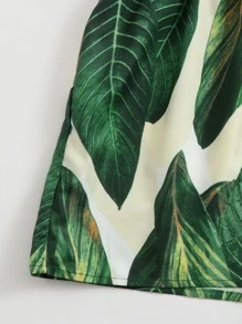 Soleia WYWH Women Vacation Spring Break Tropical Print Slip Romper - Green - View 5