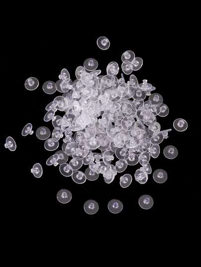 200 قطعة / عبوة من قطع سيليكون بشكل البتلة للأذن للاستخدام في المجوهرات DIY، جلبان الأذن، سدادات الأذن، اكسسوارات جملة