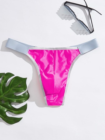 Guys Contrast Tape Thong