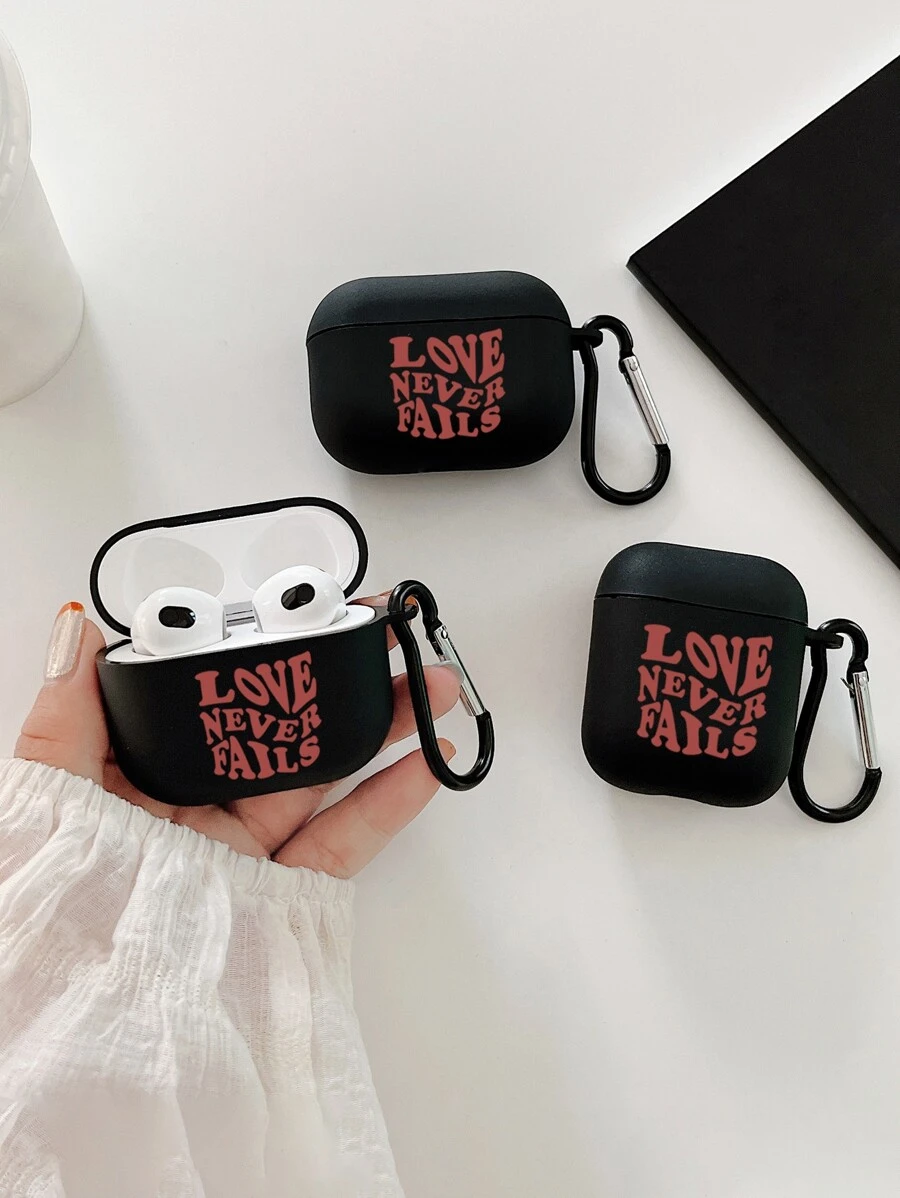 Motivational Slogan Print Earphone Case Compatible With Airpods - Multicolor - View 1