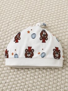 SHEIN 嬰兒男寶9入組熊印花連身衣和褲子 - 白色 - 查看 5