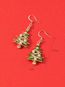 Christmas Tree Drop Earrings - Multicolor - View 4