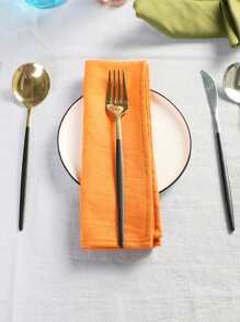 2pcs/6pcs/10pcs Minimalist Soft Orange Napkins - Orange - View 2